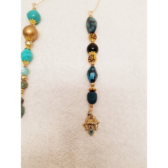 Four turqouis Christmas icicle ornaments c14 - Picture 5 of 9